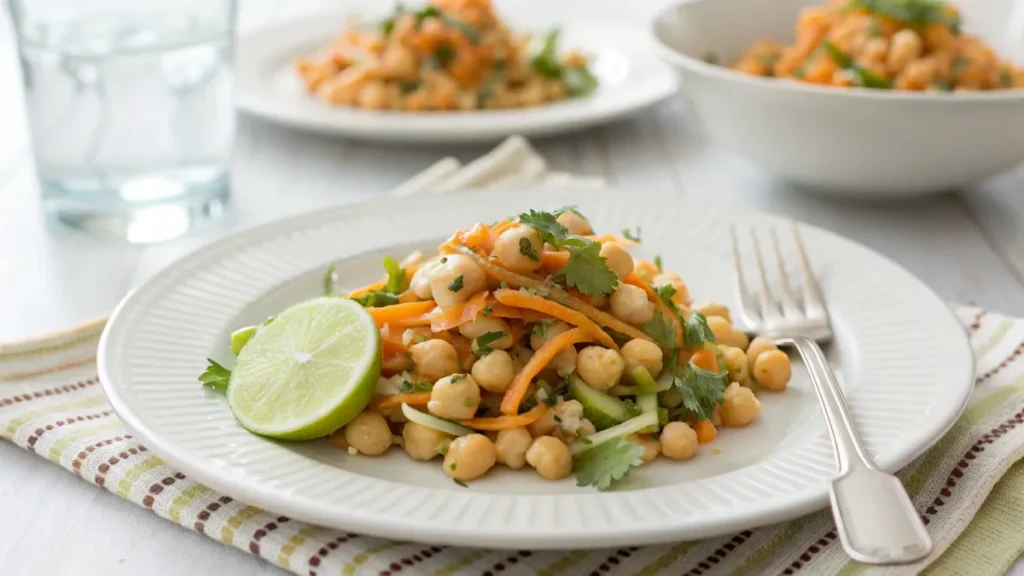 Carrot and Chickpea Salad with Parsley and Lemon