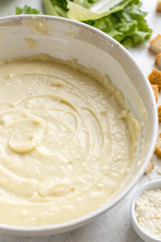 creamy dressing in a bowl