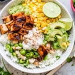 street corn chicken rice bowl.