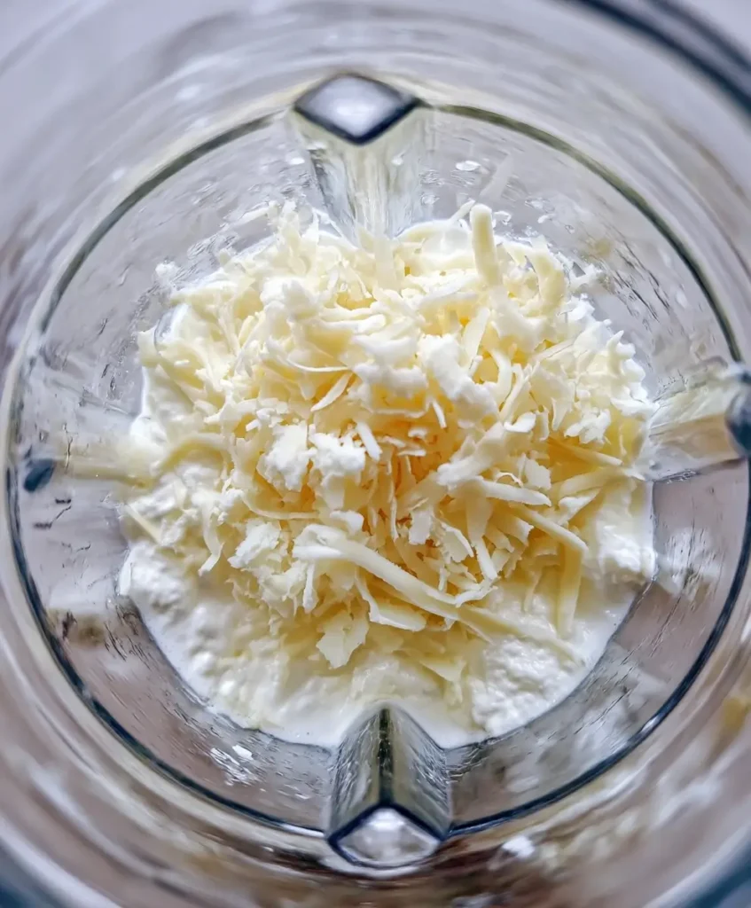 Egg white bites ingredients before blending in blender