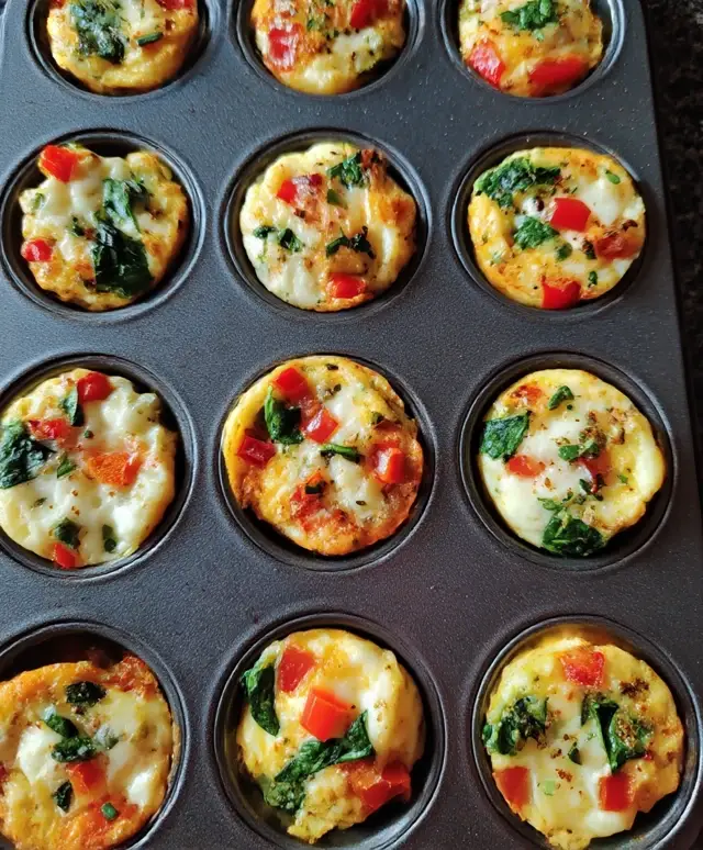Egg white bites recipe baked in muffin tray