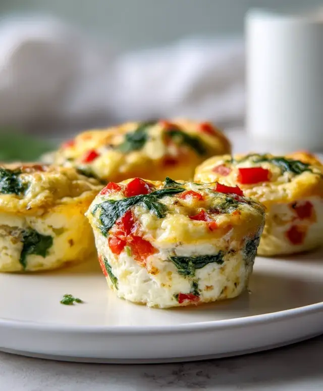 Fluffy egg white bites recipe on plate