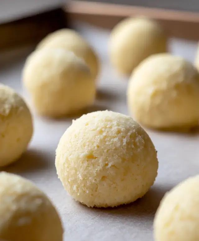 rolling vanilla cake into cake pop balls